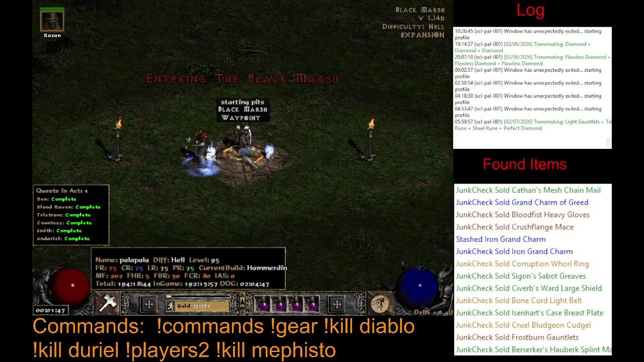 Diablo 2 played by AI - Paladin - Day 29