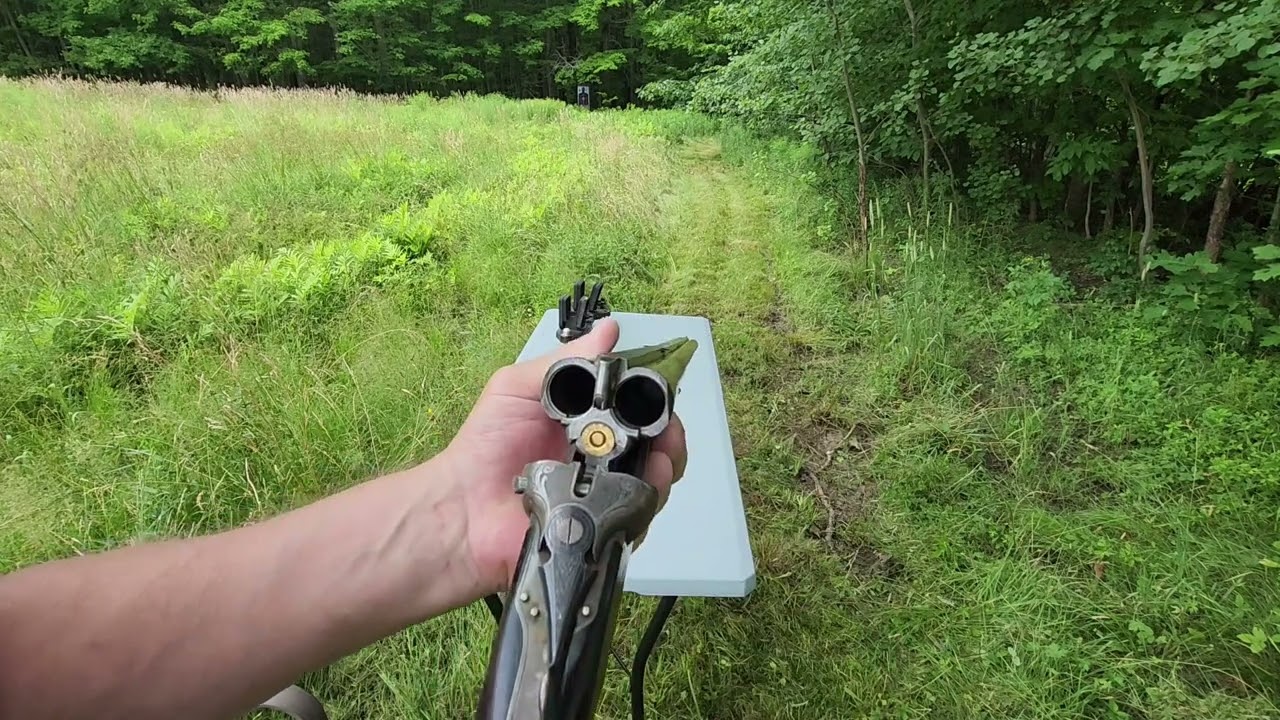Drilling Gun  , Shooting an 8x57R ,16ga Triple Barrel,  WW2 War Prize . 