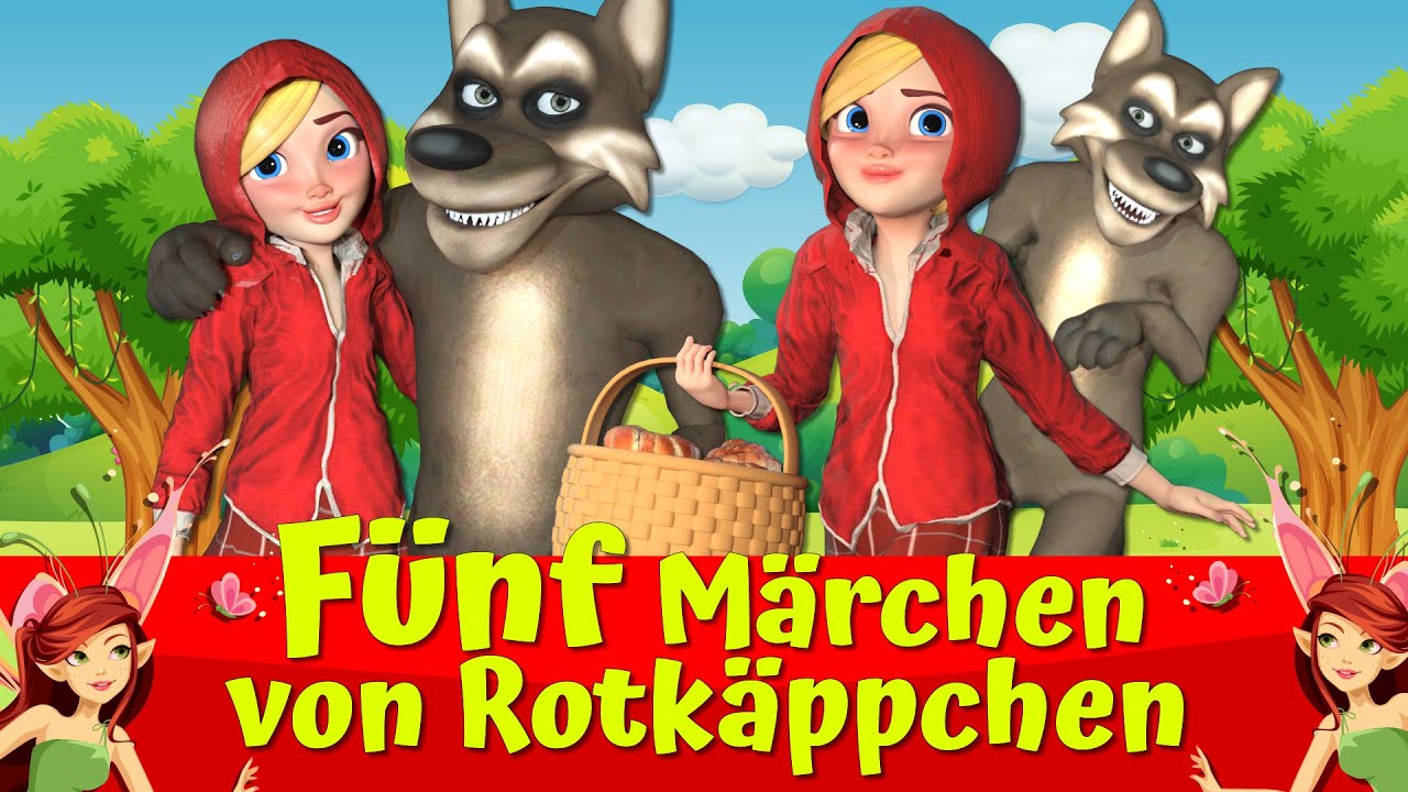 🔴 Rotkäppchen und der böse Wolf 🔴🐺I Fünf Märchen I Die Schönsten Märchen I Grimm Märchen