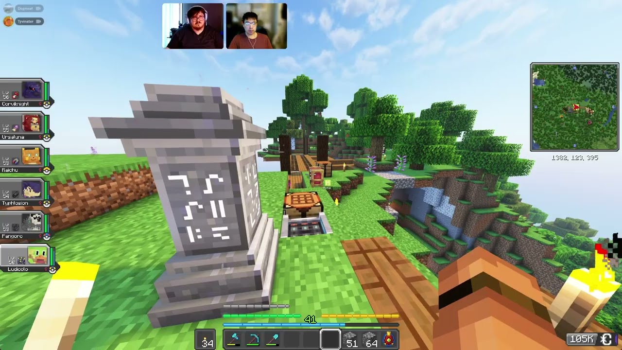 Cobblemon Episode 59, Going into the Nether and finding Blaine!!, with Bear and Cat