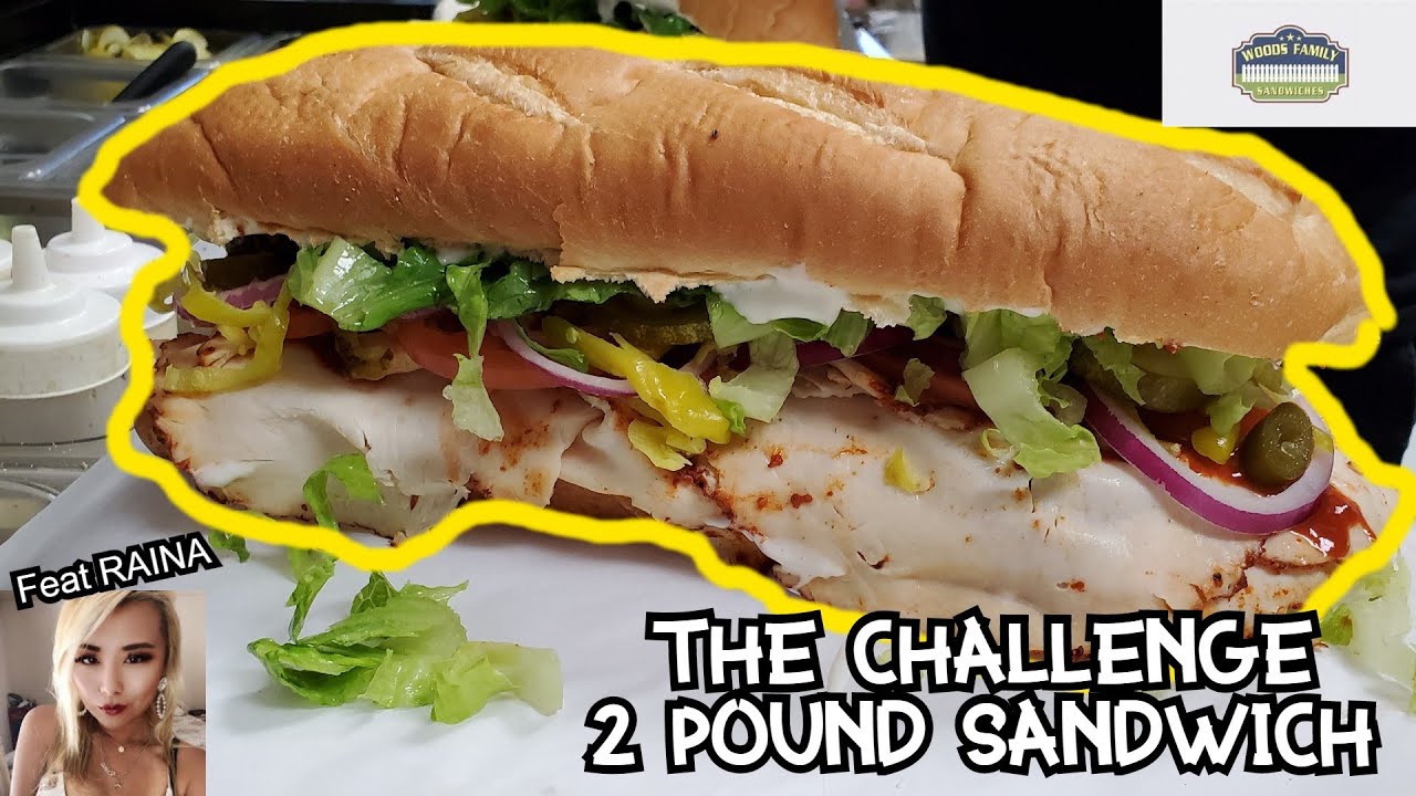 I WAS THE FIRST PERSON TO BEAT THIS CHALLENGE | Wood's Family Sandwiches The Sandwich w/ Raina Huang