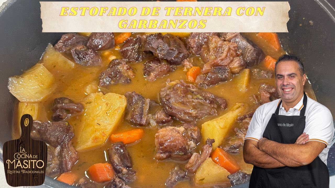 Estofado de ternera con garbanzos ¡MUY RICOS!