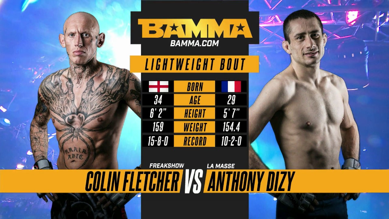 Colin Fletcher vs Anthony Dizy | BAMMA 33 | Full MMA FIght