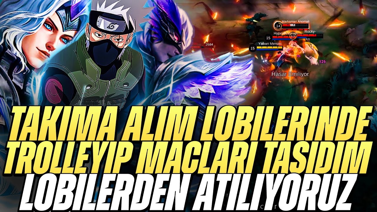 TAKIMA ALIM LOBİSİNE GİRİP TROLLEYİP MAÇLARI TAŞIDIM #4 (LOBİLERDEN ATILMAYA BAŞLADIK ) MLBB