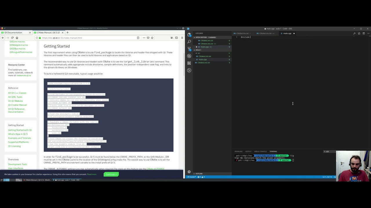 Aula 1 - Iniciando um projeto QML/C++ com CMake