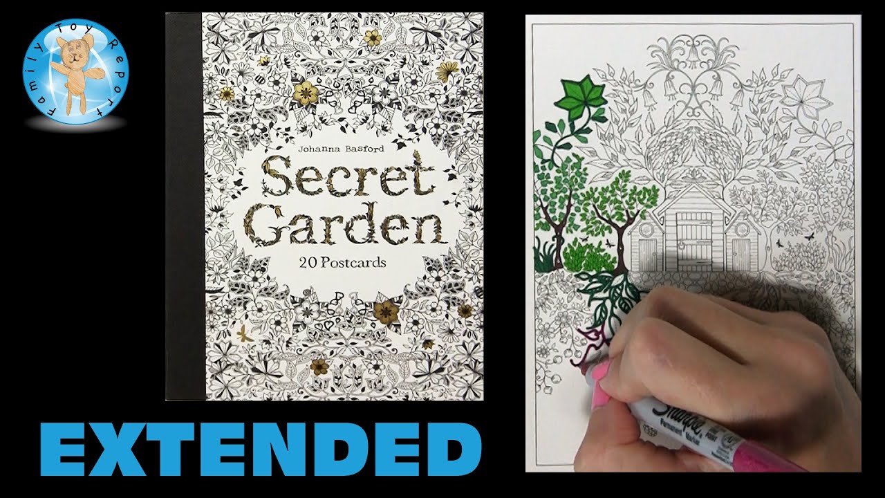 Secret Garden by Johanna Basford Adult Coloring Book Postcards Tree House Extended Family Toy Report