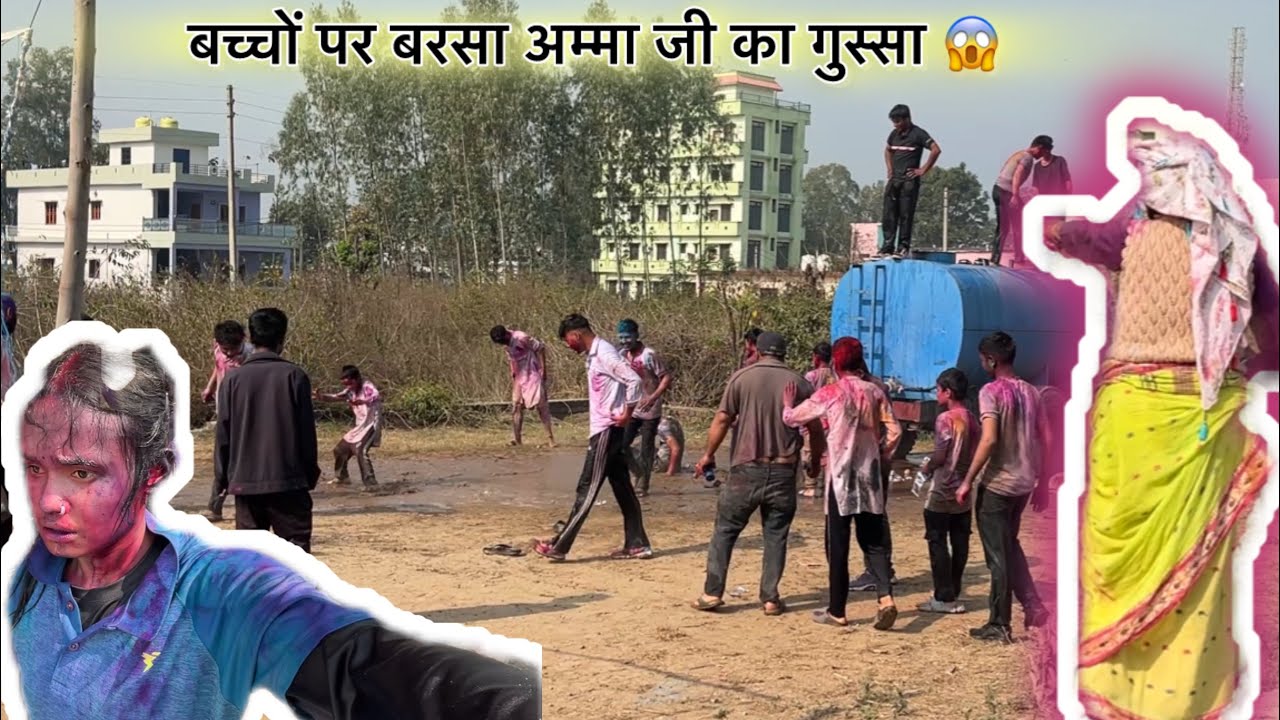 Kuch is tarh manai hamne zindagi bhar yaad rakhne wali holi !! Kabhi khushi kabhi gam 🤣