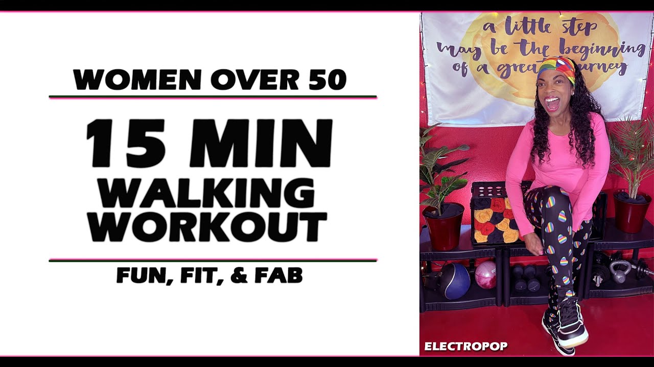 Fun 15 Minute Indoor Walking Workout for Women Over 50 Beginners