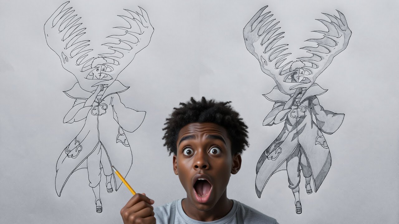 Drawing Zetsu from Naruto Shippuden | Step-by-Step Anime Art