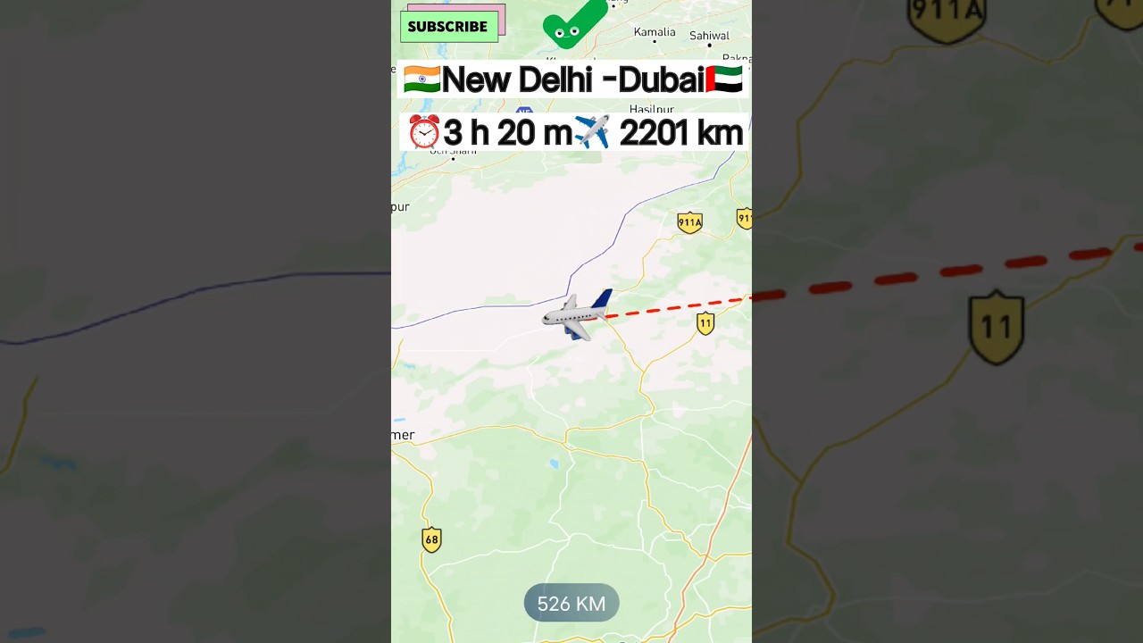 New Delhi to Dubai Flight Route -spice jet #aviation #travel #Flight #New delhi #dubai 🇦🇪🇮🇳