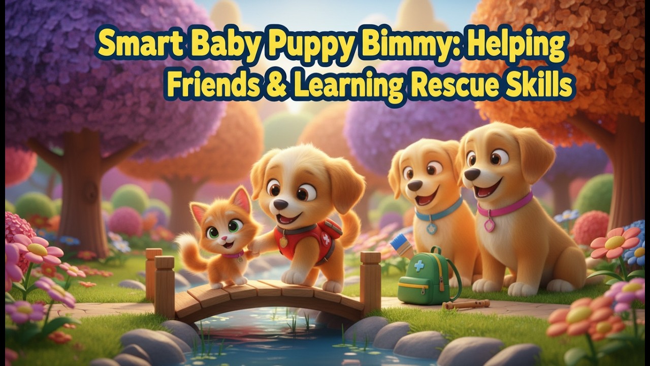 Smart Baby Puppy Bimmy: Helping Friends & Learning Rescue Skills | My Puppy Life