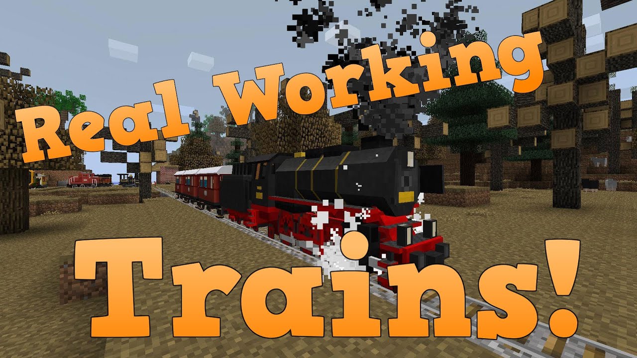 Minecraft Real Working Trains Mod!