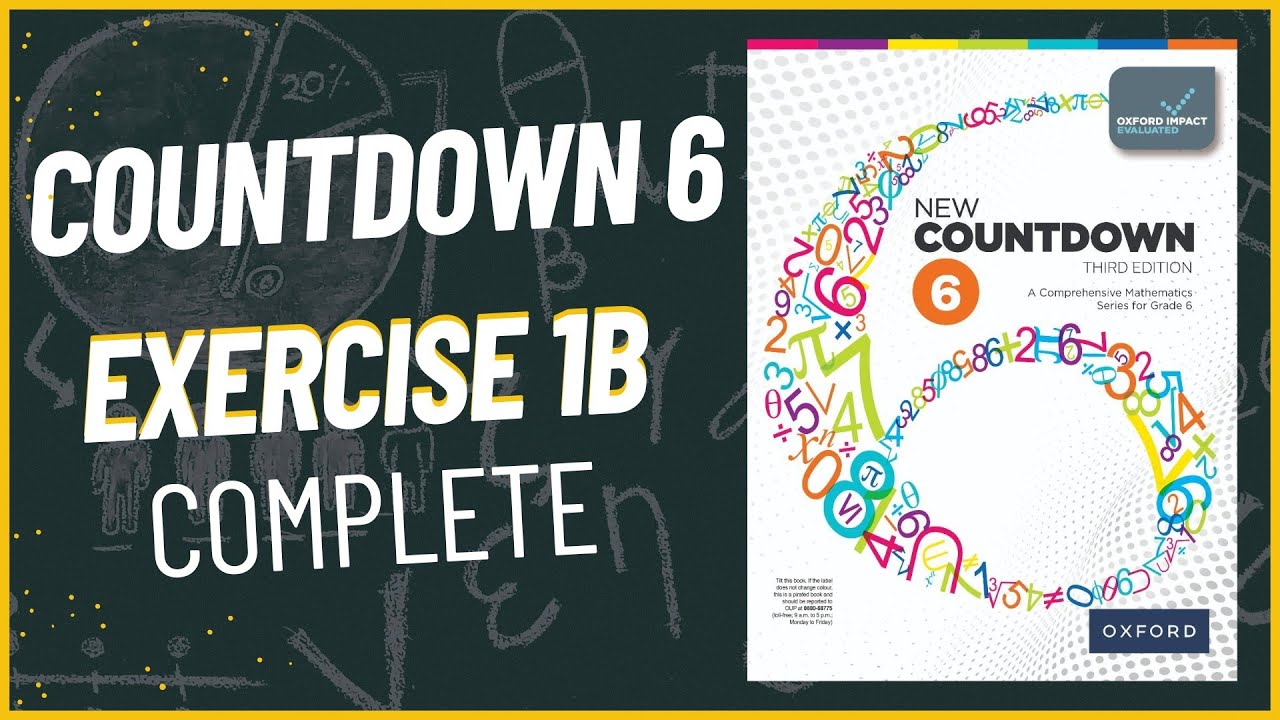 Class 6 Math Exercise 1B Complete | oxford new countdown book 6 third edition | Math with Afshan