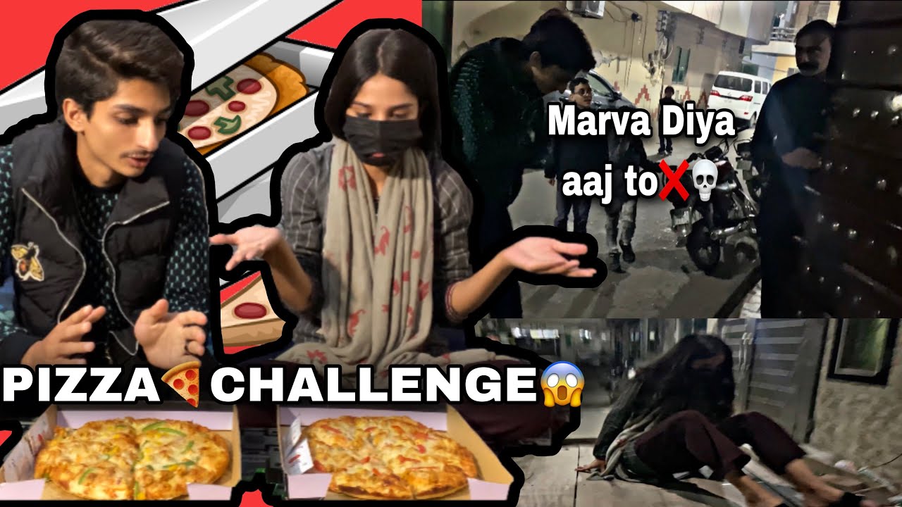 PIZZA🍕CHALLENGE😱|| AJJ TO SISTER  NA END KR DIA || #trending #funnyvideo #viralvideo