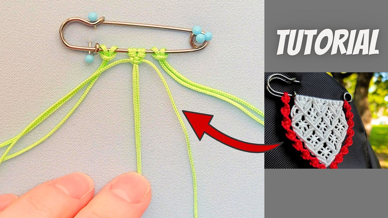 DIY Micro Macrame Brooch Step-by-Step