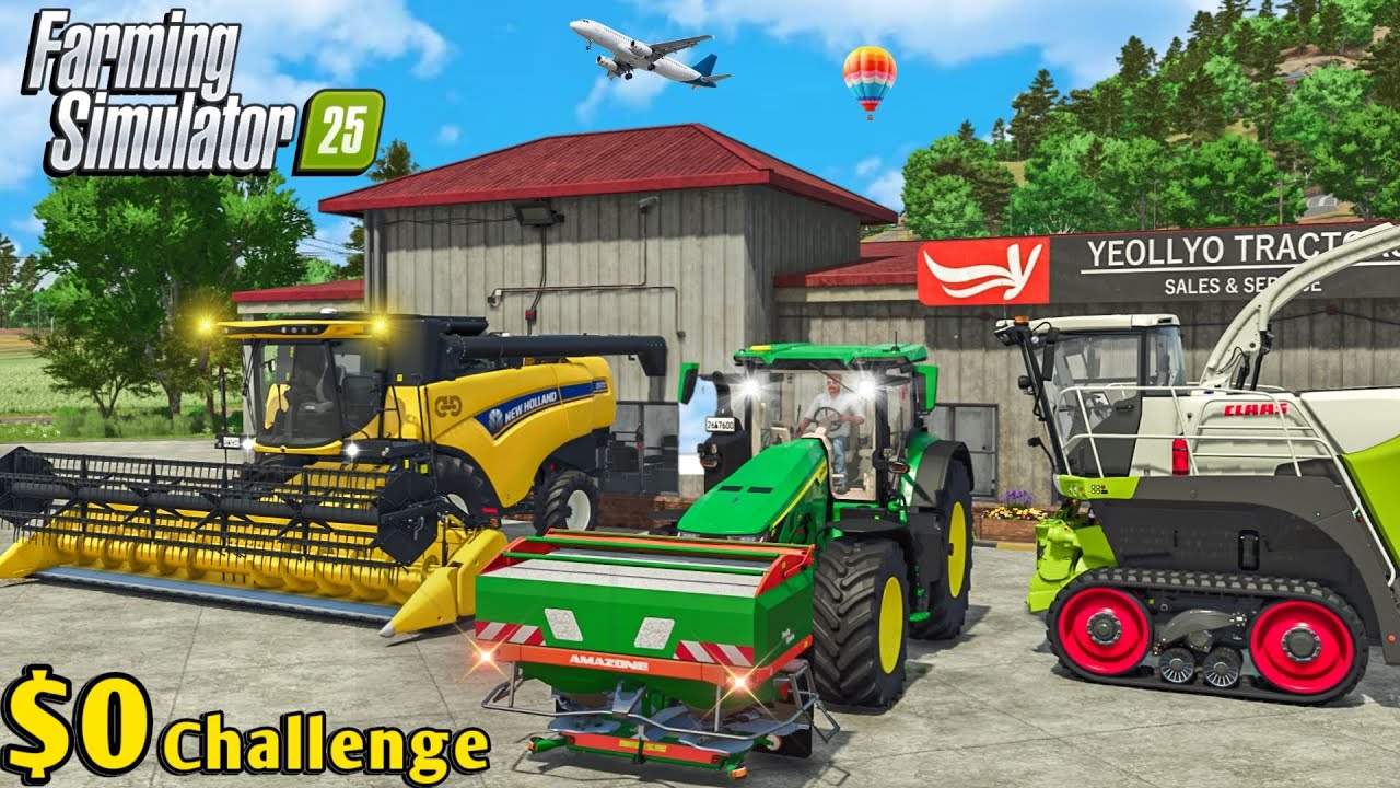 $0 to MILLIONAIRE Farmer Challenge Begins! | Farming simulator 25