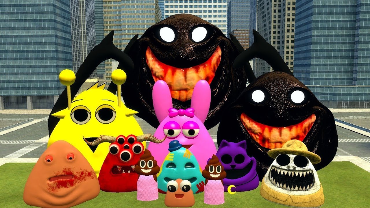 🏙️SPARTAN KICKING POU BOU FAMILY FROM BOU'S REVENGE Of POU and SPIDER POU in BIG CITY Garry's Mod!