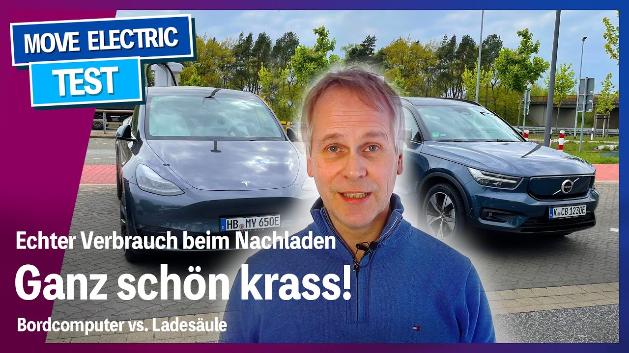 Ladeverluste wirklich so groß? Echter Energiebedarf an der Ladesäule. Verbrauch Volvo gegen Tesla
