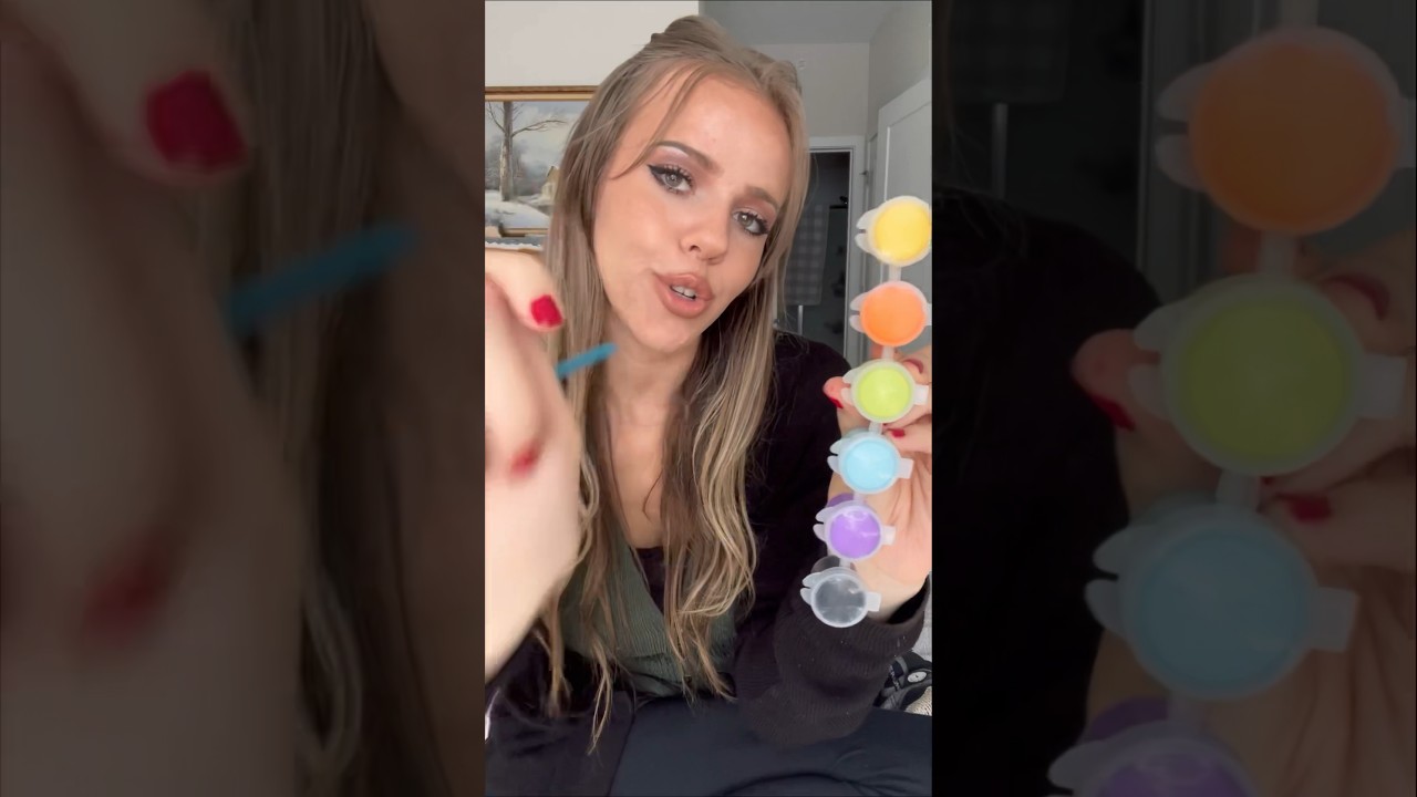#ASMR painting camera lens 🎨🖌️