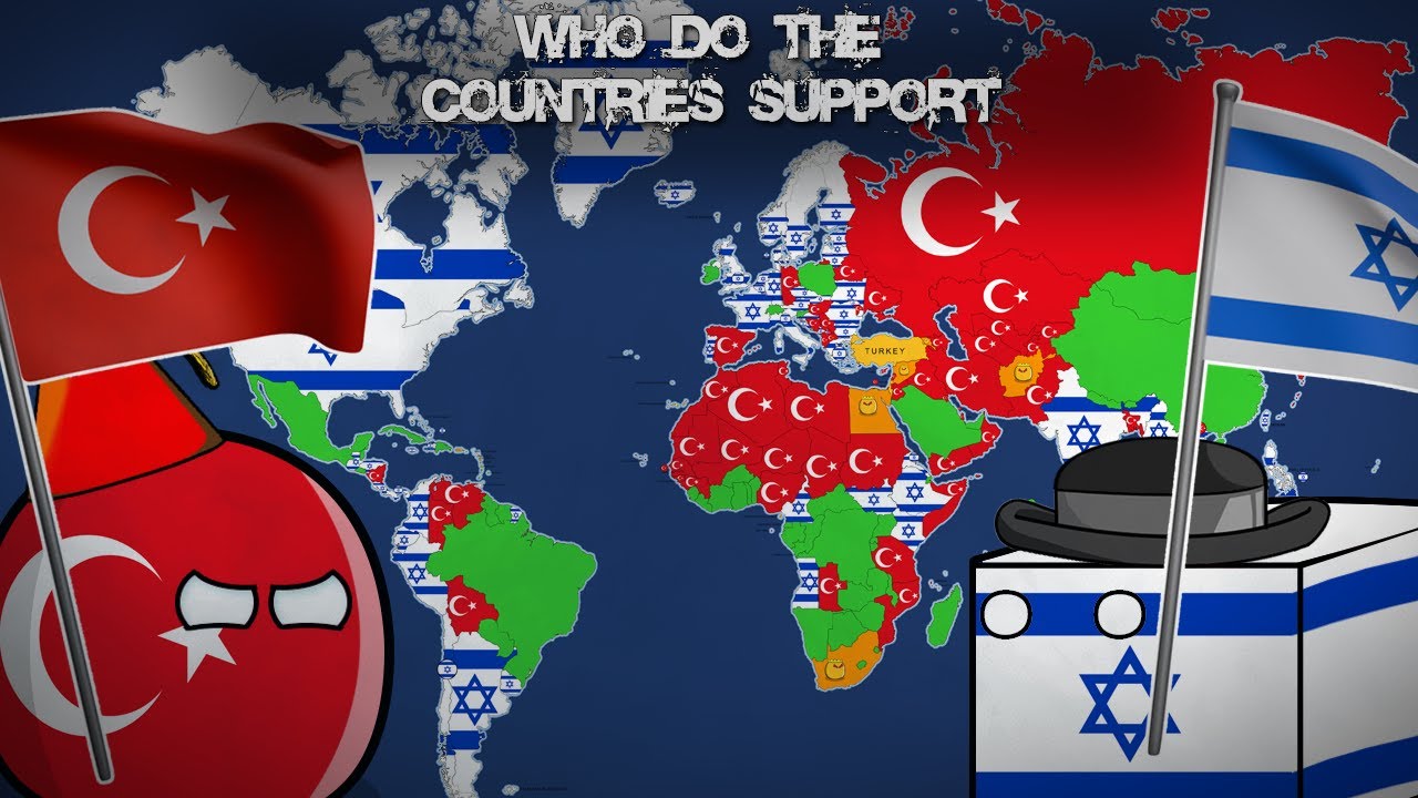 WHO DO THE COUNTRIES SUPPORT? Turkey or Israel?  Alternative Mapping P44