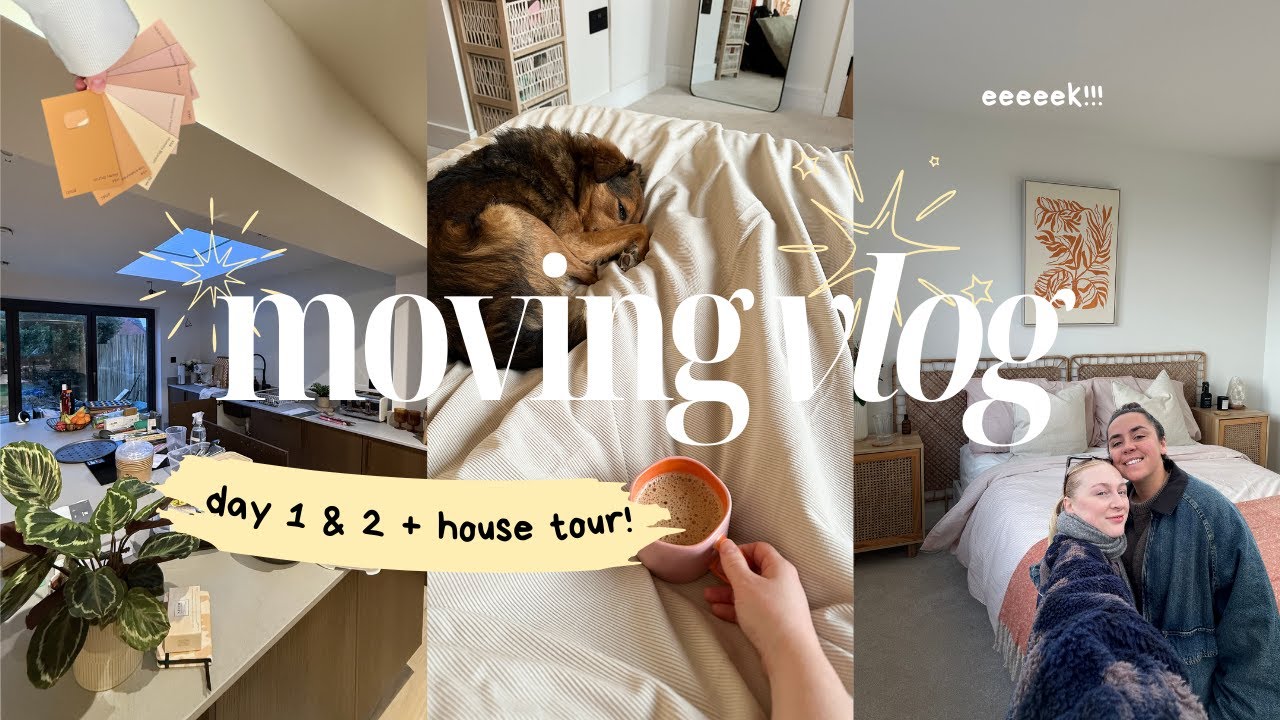 WE MOVED IN TOGETHER! moving vlog day 1 & 2 + house tour! ✨🏠