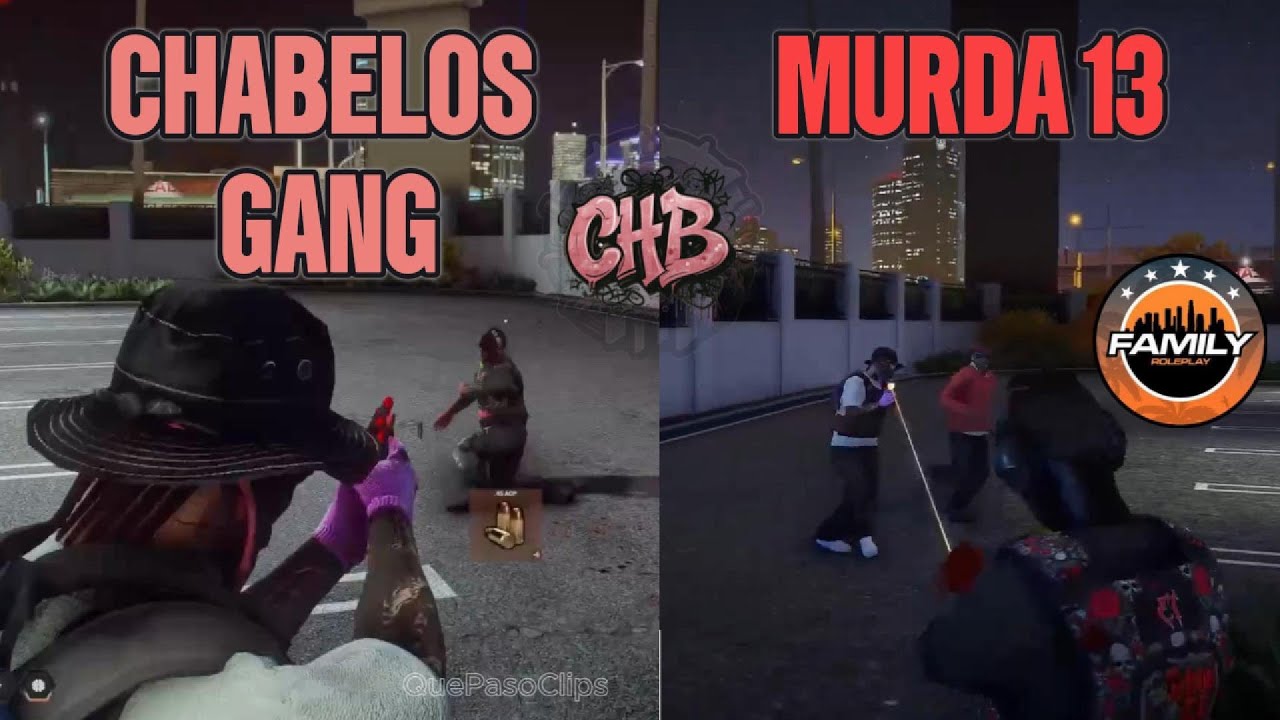 Chabelos Gang vs Murda 13 | Conflicto | Tiroteo #5 | 8 POV | Family RP 2.0