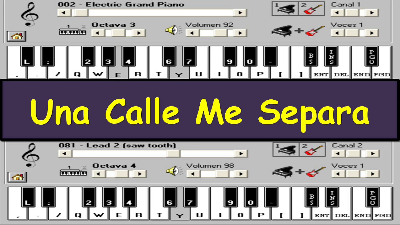 Una Calle Me Separa - Nestor En Bloque - Piano Electrónico 2.5