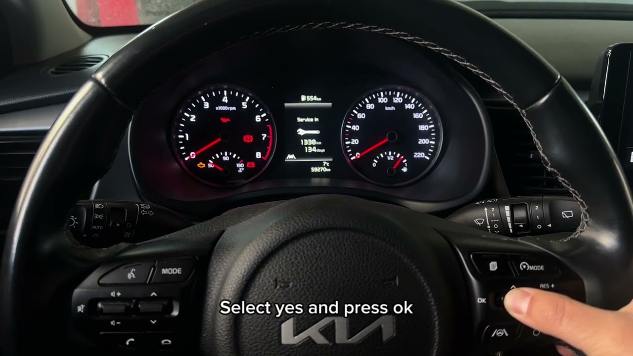 KIA RIO 2022 - RESET SERVICE INTERVAL - EASY