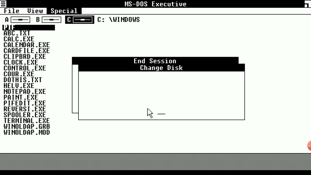 destroing windows 1.x and getting bad command or file name error in Ms-DOS