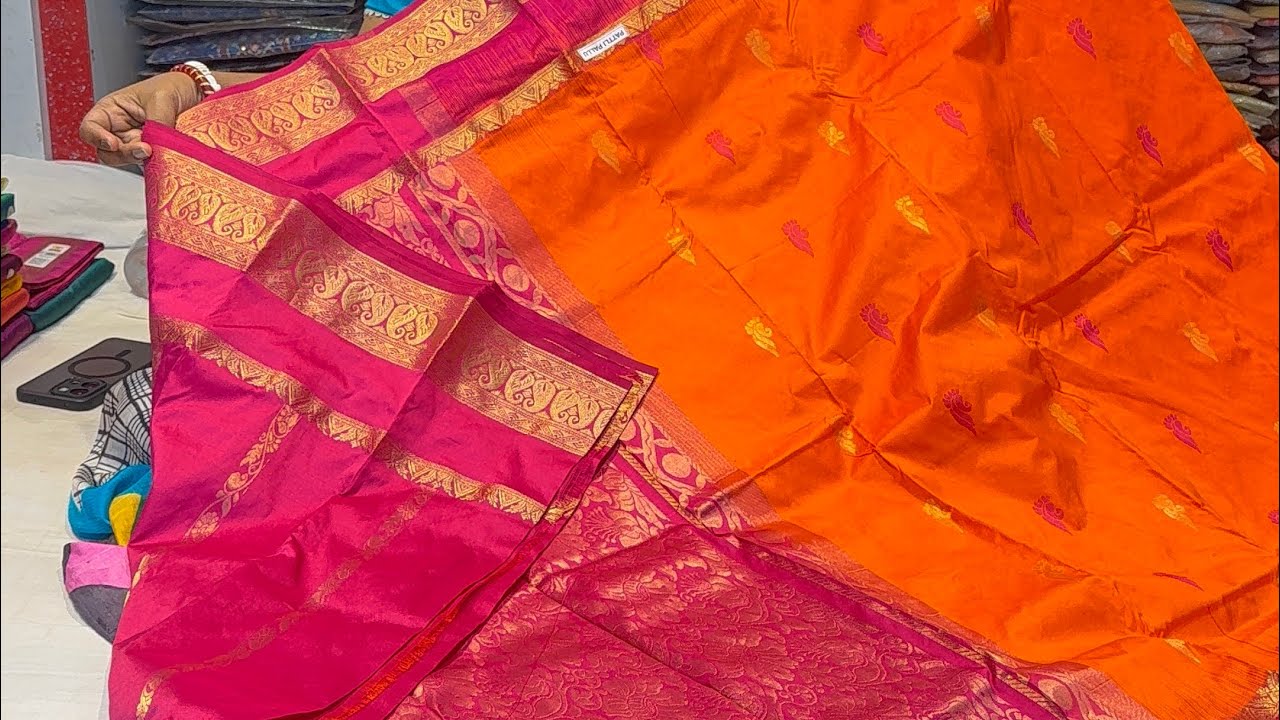 Pure patli pallu kanjivaram silk saree l l booking WhatsApp 9153829442
