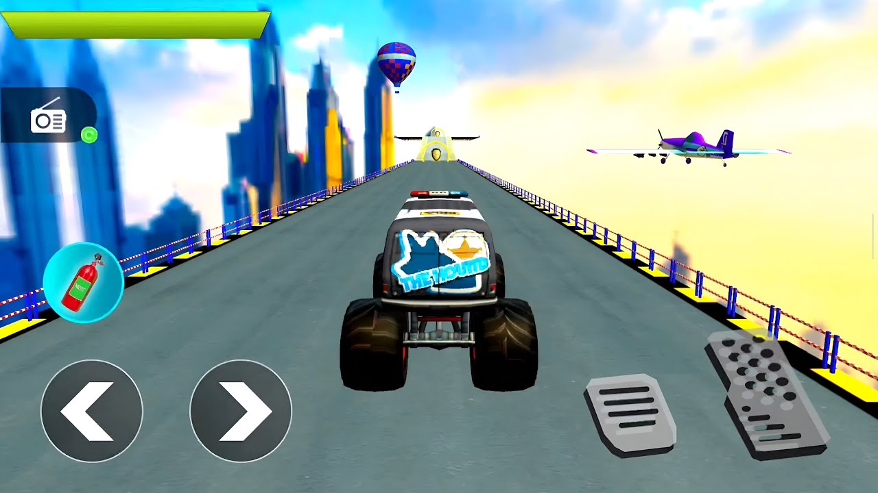Mega Monster Truck Stunt: Sky Ramp Challenge