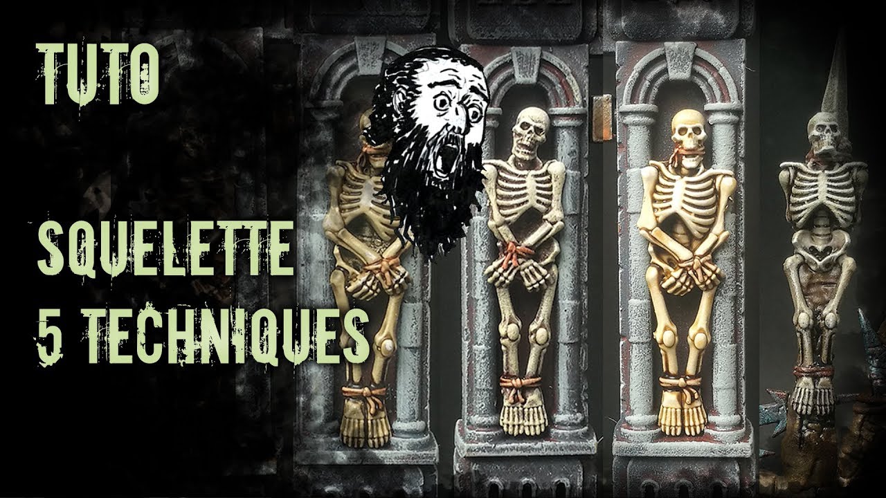 Tuto Figurine - 5 façons de peindre un squelette