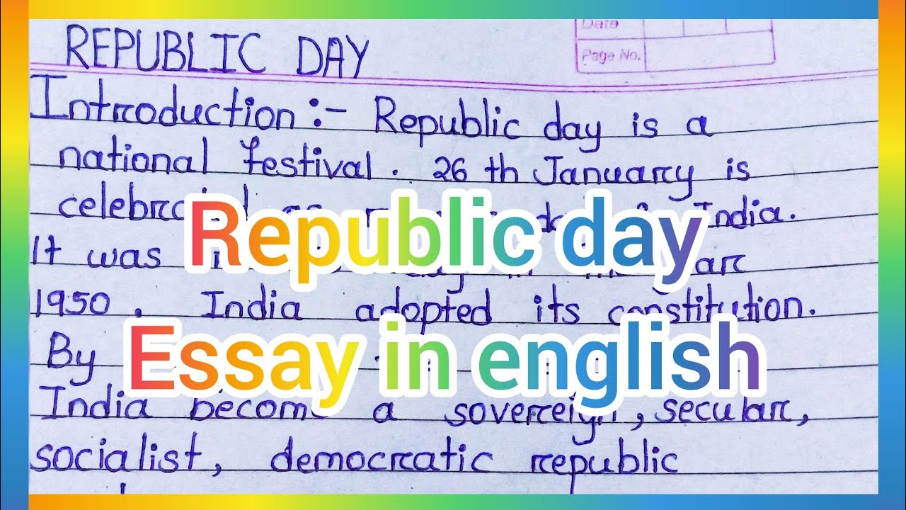Essay on republic day । Republic day essay in english ।#sushree education 📖😊#essaywriting #viral