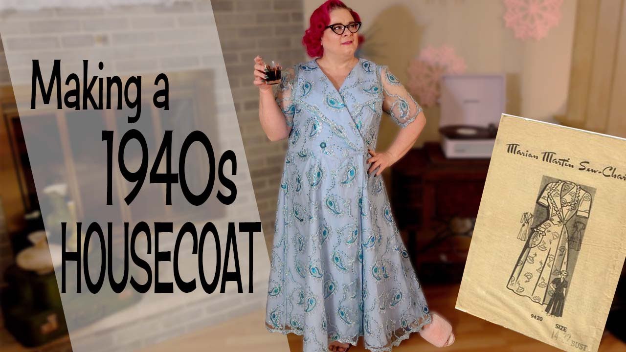 Making a 1940s Housecoat from a  Vintage Sewing Pattern | Plus Size Pattern Grading