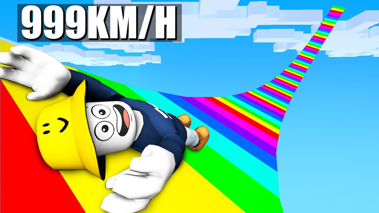 ICH RUTSCHE 9999m die REGENBOGEN RUTSCHE in Roblox!