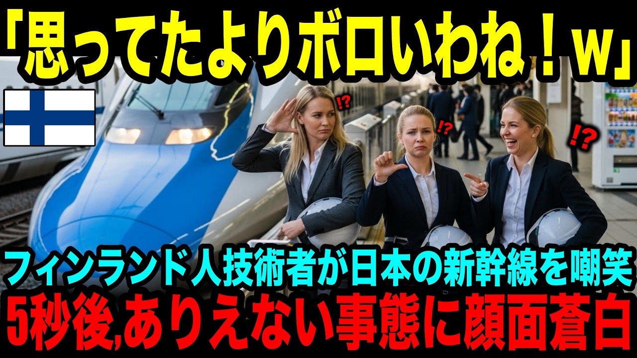 【海外の反応】「オンボロ列車で残念だわw」新幹線を嘲笑したフィンランド人技術者が3秒後、顔面蒼白になった衝撃の理由とは？