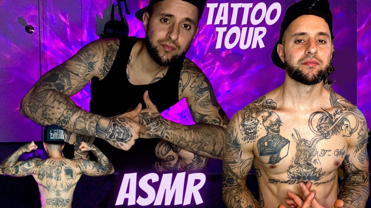 ASMR | Tattoo Tour (Tracing, Body Triggers, Whispers, Etc) 20k Sub Special.