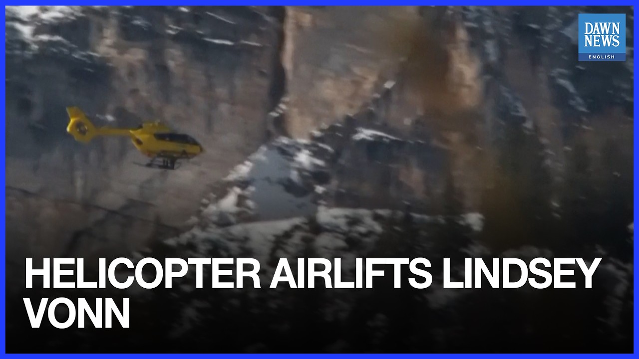Helicopter Airlifts Lindsey Vonn After Winter Olympic Crash | Dawn News English