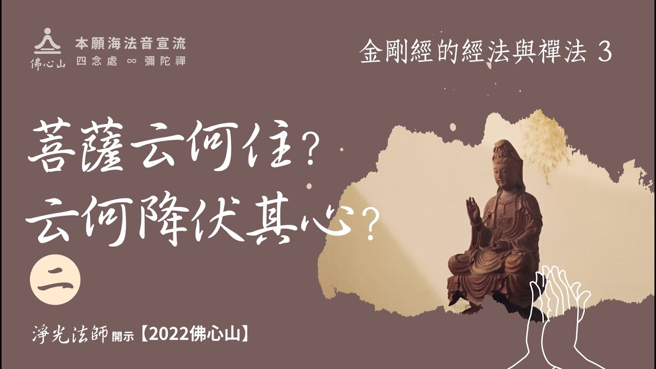 【金剛經的經法與禪法03】菩薩云何住？云何降伏其心？（二）【字幕版】__淨光法師開示