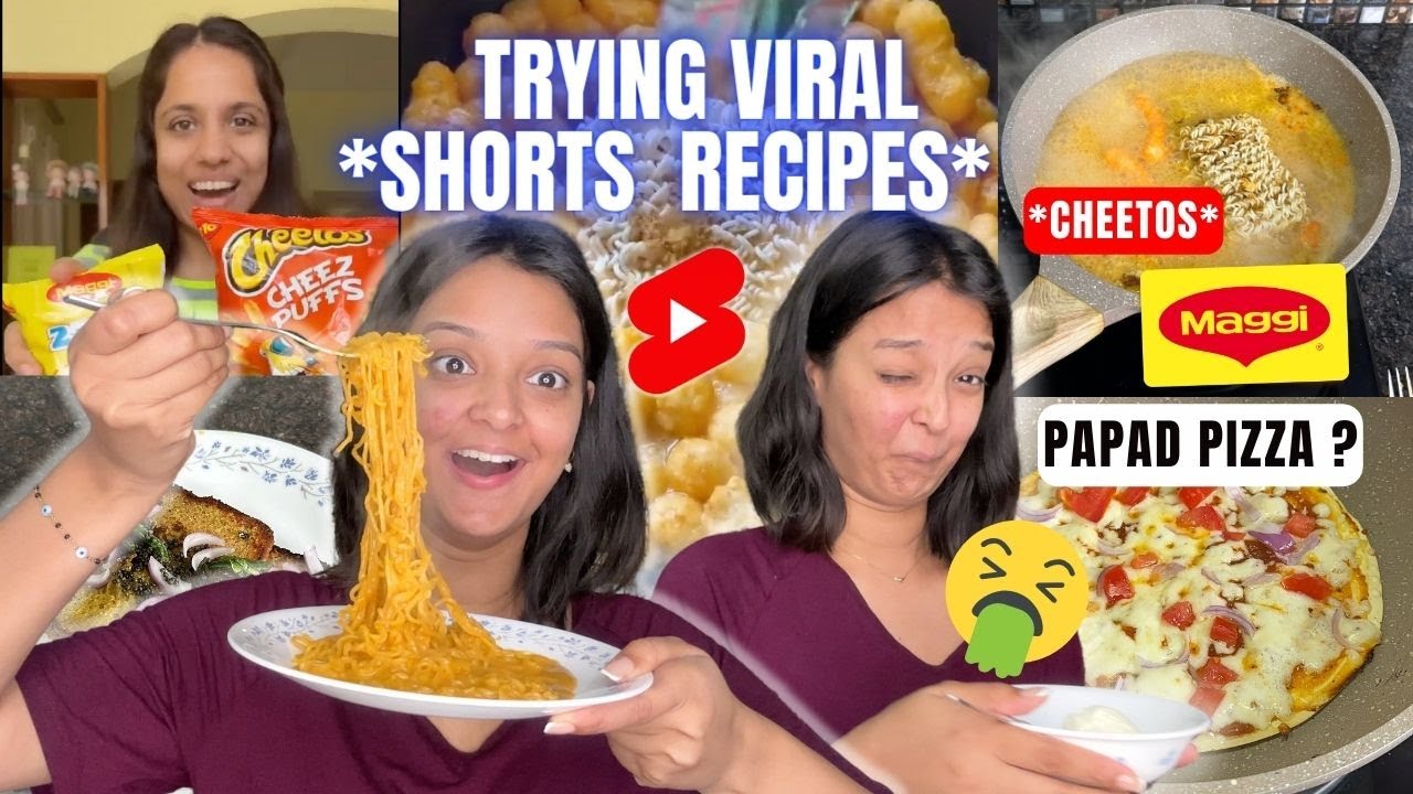 *Viral* Shorts Recipes🥵 Papad Pizza, Chai Tadka, WORST *DESERT*🤢