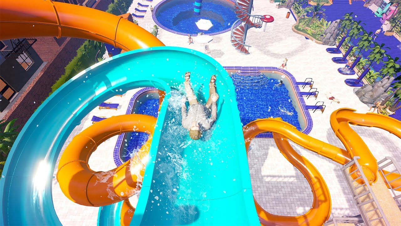 AKHIRNYA AKU BUKA WATERBOOM KU SENDIRI! Waterpark Simulator GAMEPLAY #1