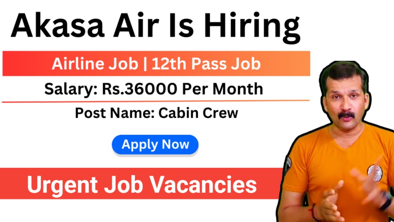 12th Pass Job | Akasa air cabin crew vacancy | Akasa cabin crew | @flyairAcademy