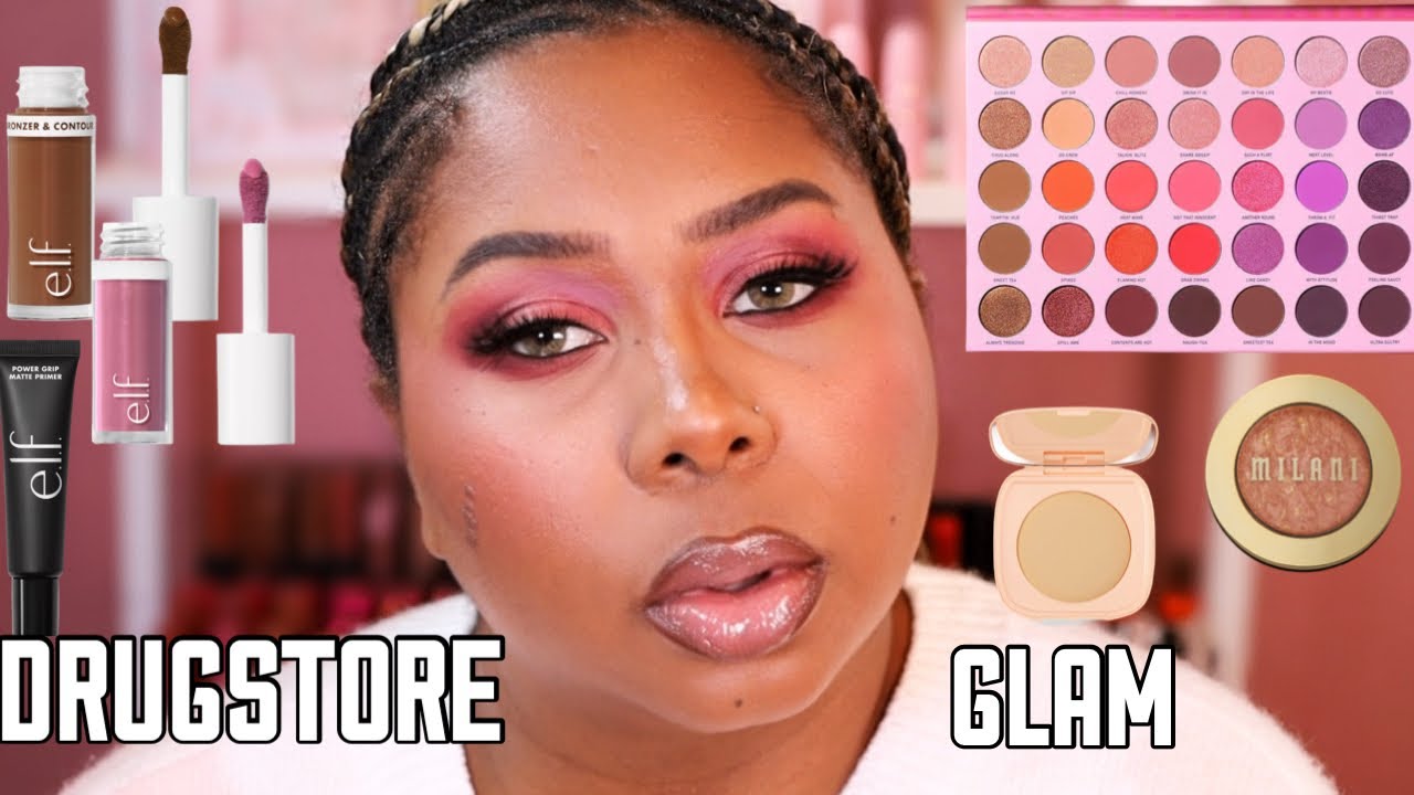 FULL FACE OF DRUGSTORE MAKEUP ON DARK SKIN | 2025 DRUGSTORE GLAM