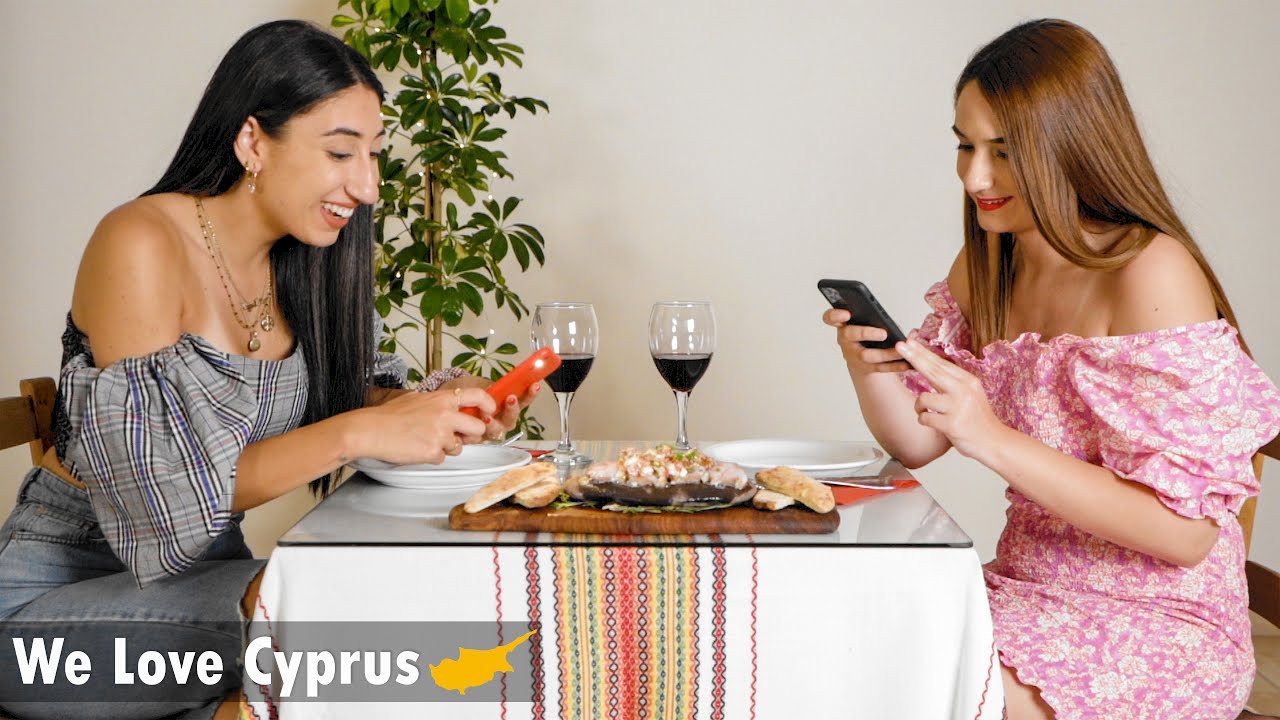 Restaurant in Cyprus cooking meat on hot stone from the sea!