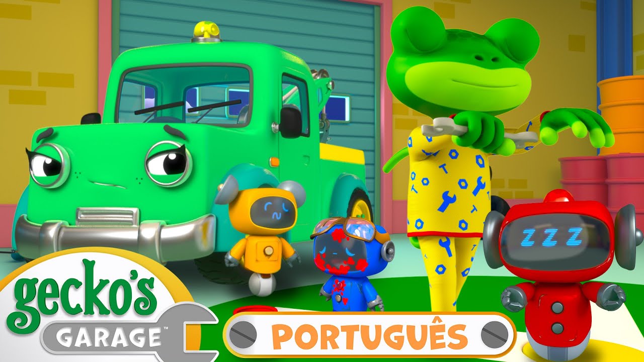 Gecko está sonâmbulo! | 1 HORA DO GECKO BRASIL! | Garagem do Gecko | Desenhos Animados em Português