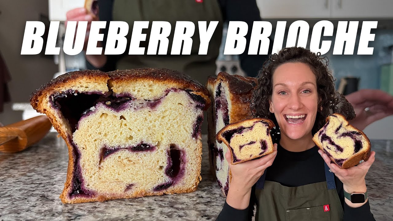 Fresh Blueberry Swirled Brioche