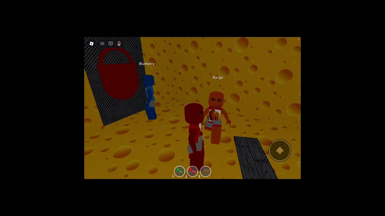 PLAYING THE CHEESE ESCAPE WITH BLUEBERRY AND MANGO @Hearts4_Samie  #horror #roblox #fruit 