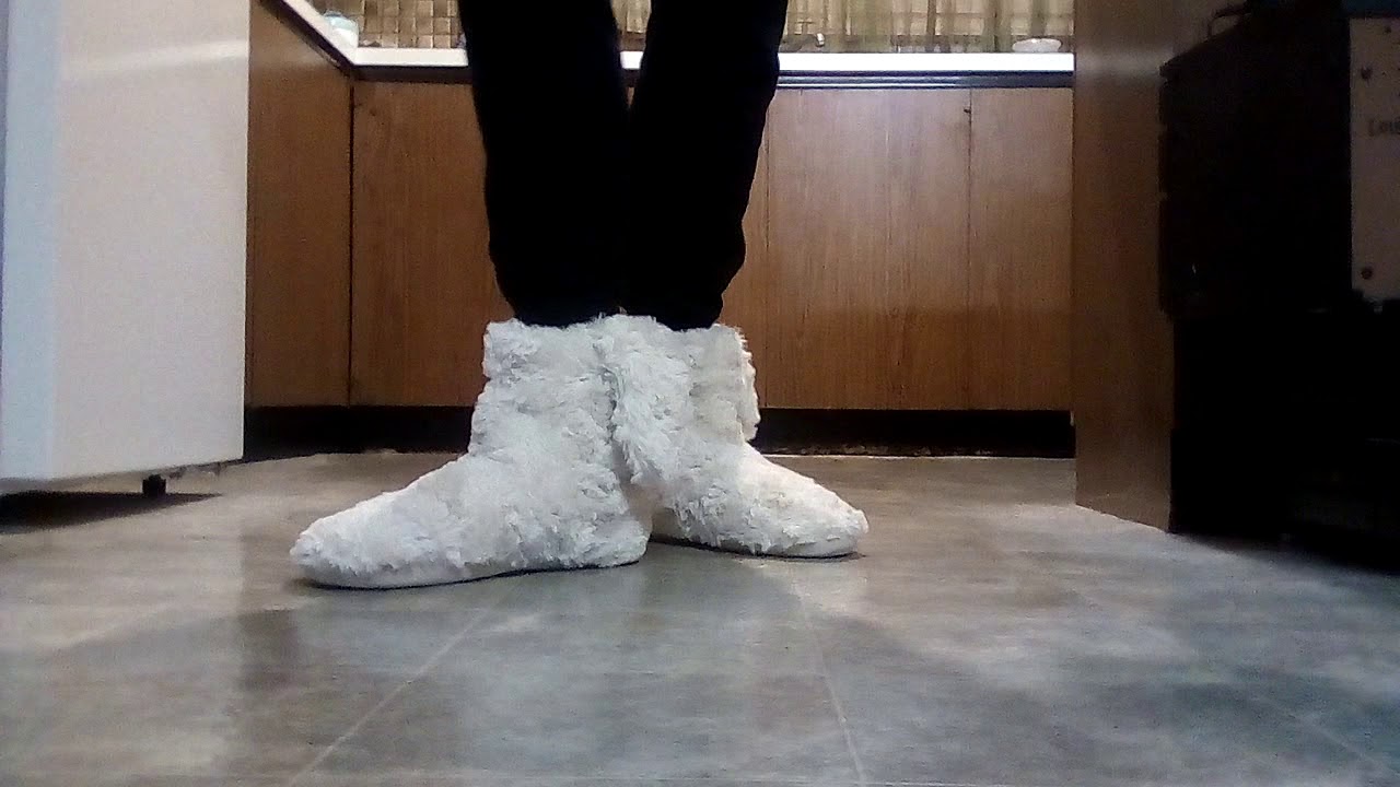 My new bunny boot slippers