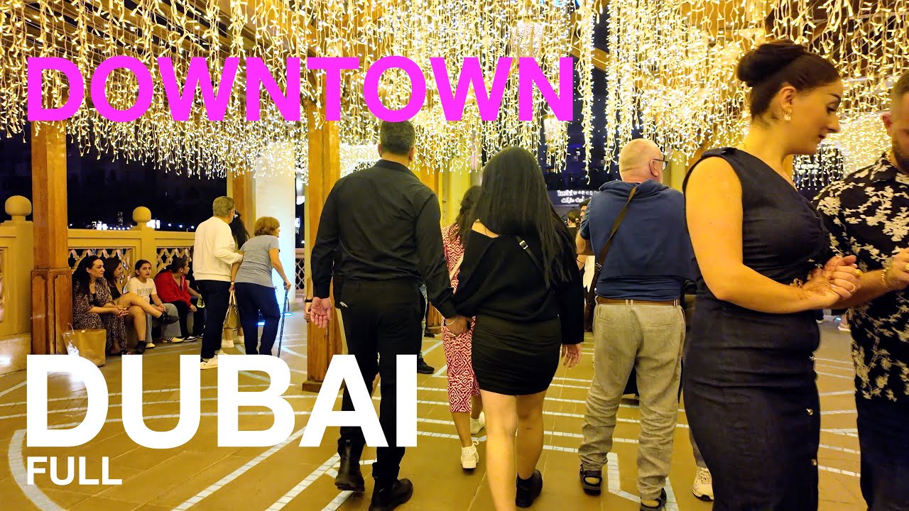 Walking Through Dubai Downtown  | Fountain Area, Burj Khalifa & City Vibes | 4K | FULL | MOVEFPV