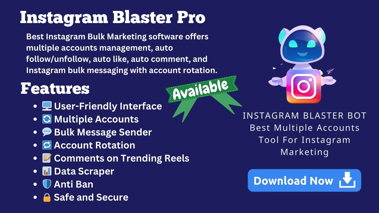 Instagram Blaster Pro latest version Download now | Instagram Marketing tool